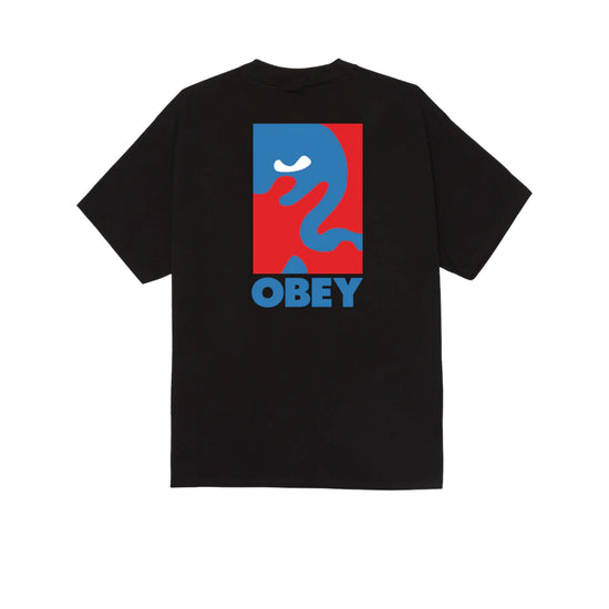 T-shirt Uomo Nera con stampa e logo retro