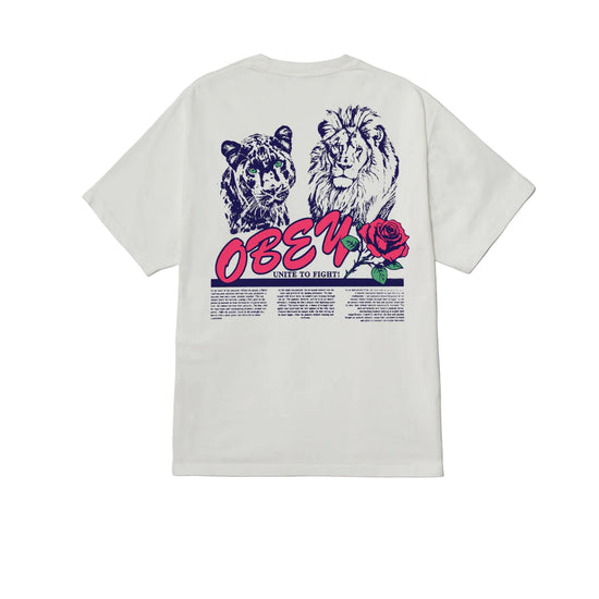 T-shirt Uomo Bianca con stampa Unite&Fight retro