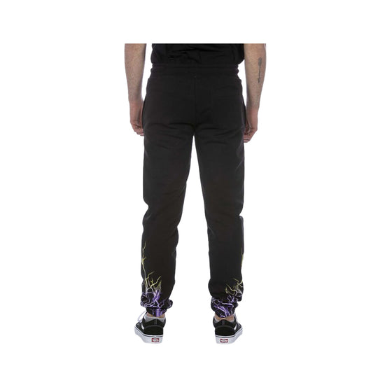 Pantalone Uomo con fulmini viola e gialli