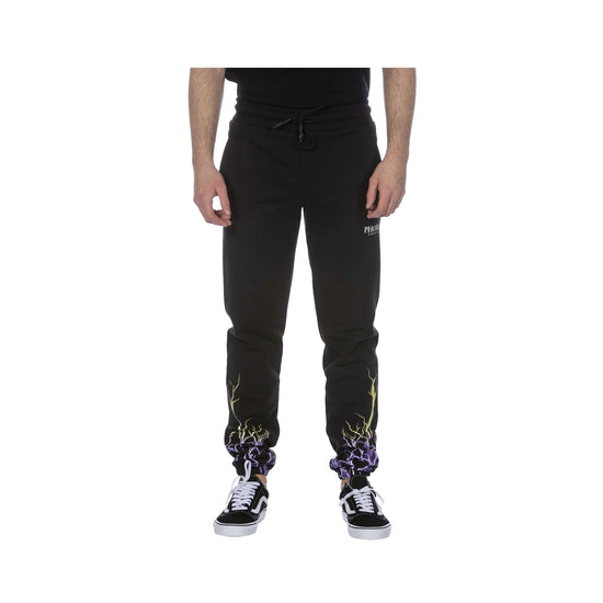Pantalone Uomo con fulmini viola e gialli