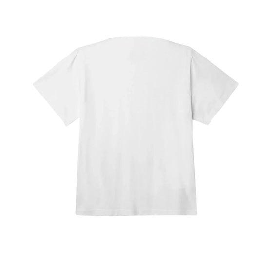 T-shirt Uomo effetto sbiadito Bianco con mini logo retro