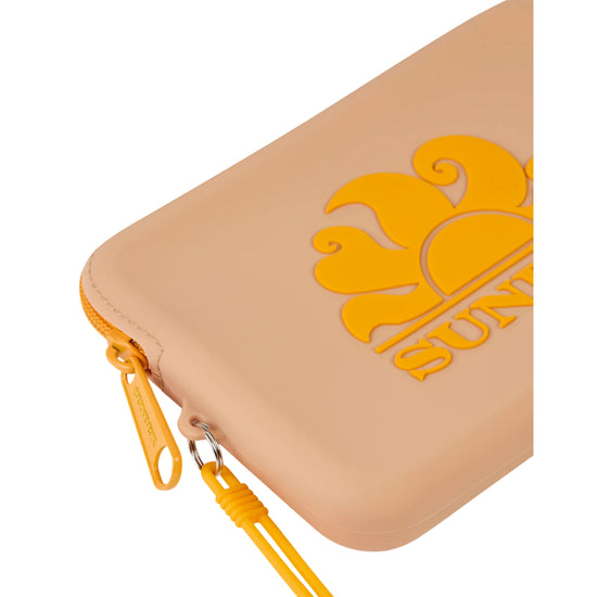 Pochette Unisex con logo frontale Arancione, in gomma
