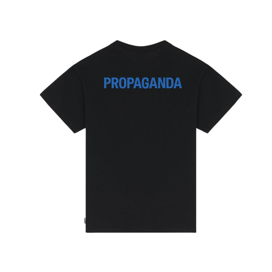 T-shirt Uomo Nera con dettagli blu