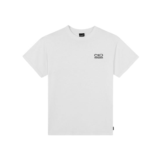 T-shirt Uomo tinta unita bianca con mini logo