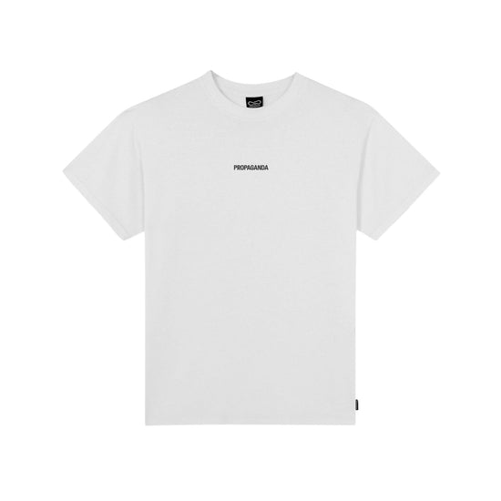T-shirt Uomo Bianca con mini logo e maxi grafica