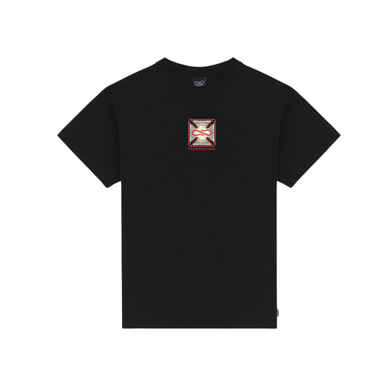 T-shirt Uomo Nera con stampa frontale e retro