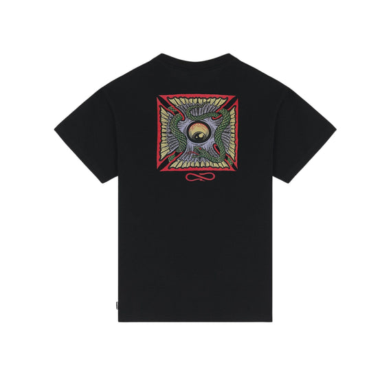 T-shirt Uomo Nera con stampa frontale e retro