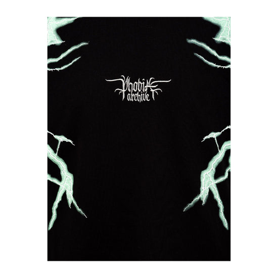 T-shirt Uomo a girocollo, con stampa Lightning Verde e maniche corte