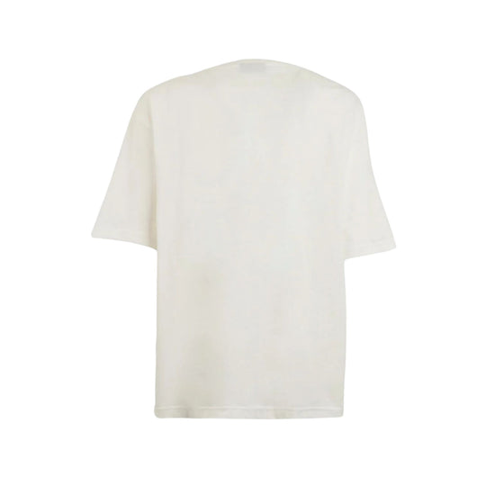 T-shirt Uomo Bianca con stampa fulmini laterale verde retro