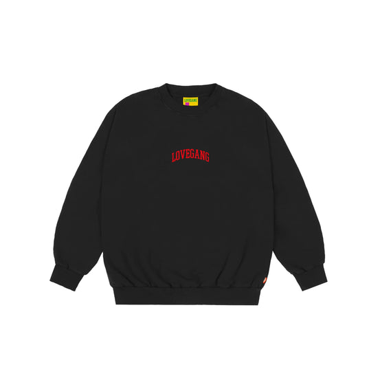 Felpa Uomo con scritta Love Gang ricamata a contrasto