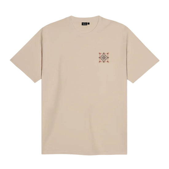 T-shirt Uomo in cotone Beige stampa Makara