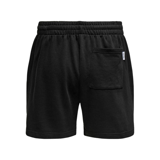 Shorts Uomo in tinta unita nera retro