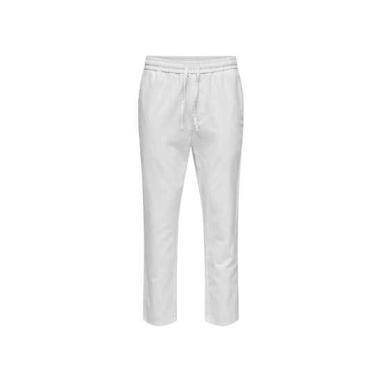 Pantalone Uomo misto lino, dal taglio classico con coulisse