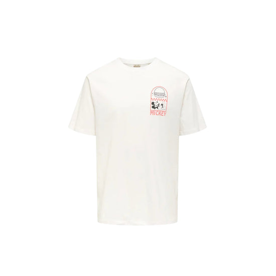 T-shirt Uomo in cotone con stampa Mickey Mouse