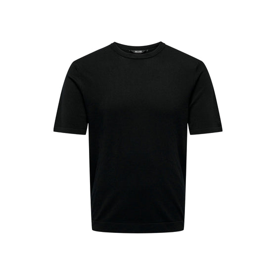 T-shirt Uomo slim fit in tinta unita nera