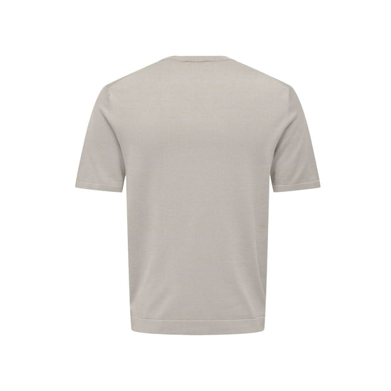 T-shirt Uomo slim fit in tinta unita grigia retro