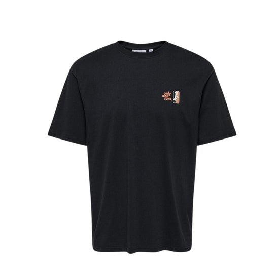 T-shirt Uomo Nera con grafica Basket