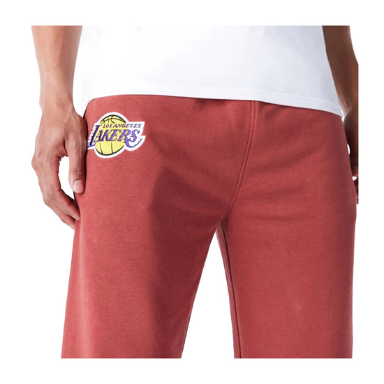 Pantaloni Uomo rossi con logo Lakers ricamato