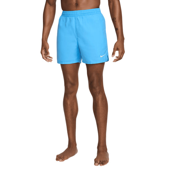 Costume Uomo Azzurro con stampa logo in Bianco