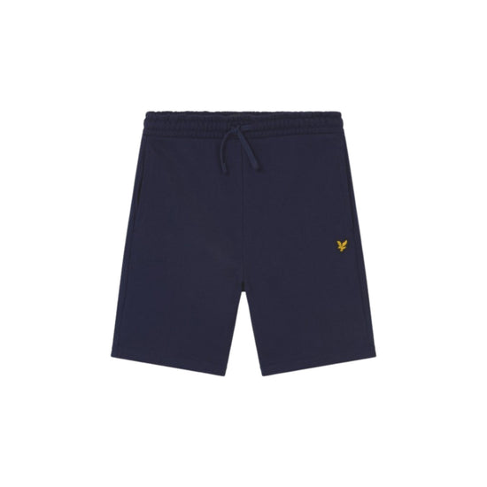 Bermuda Blu Bambino con micro logo frontale a tinta unita