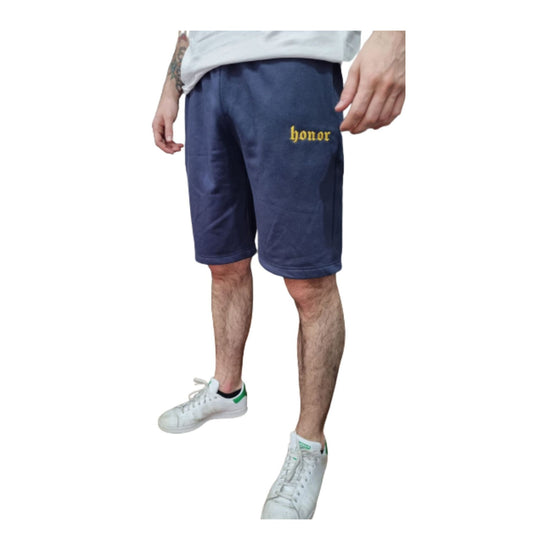 Bermuda Uomo in felpa con ricamo a contrasto