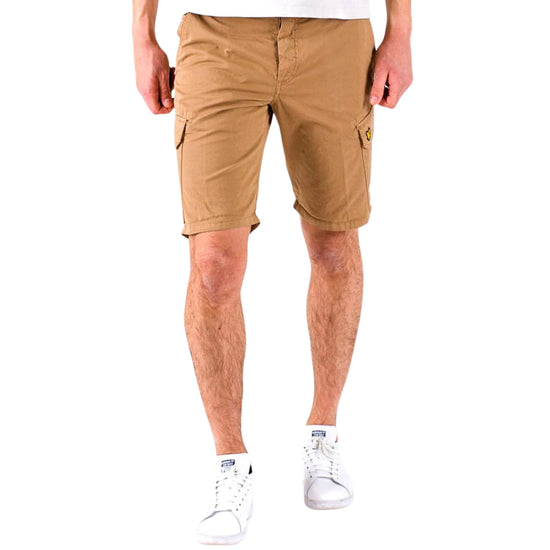 Bermuda Uomo beige con tasche cargo