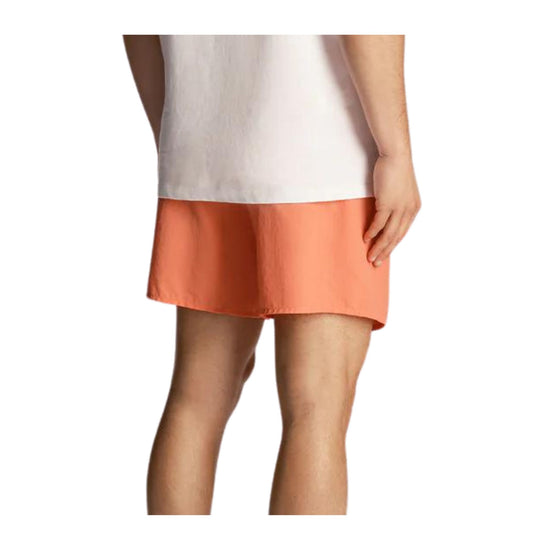 Costume Arancione Uomo in tinta unita con tasche laterali e micro logo
