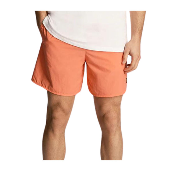 Costume Arancione Uomo in tinta unita con tasche laterali e micro logo