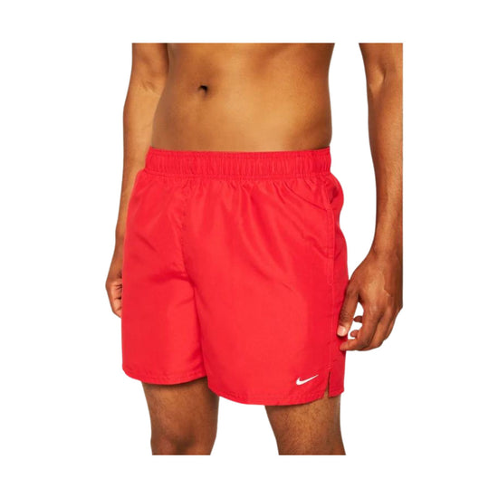 Modello con Costume con cordoncino in vita e tasche laterali colore Rosso