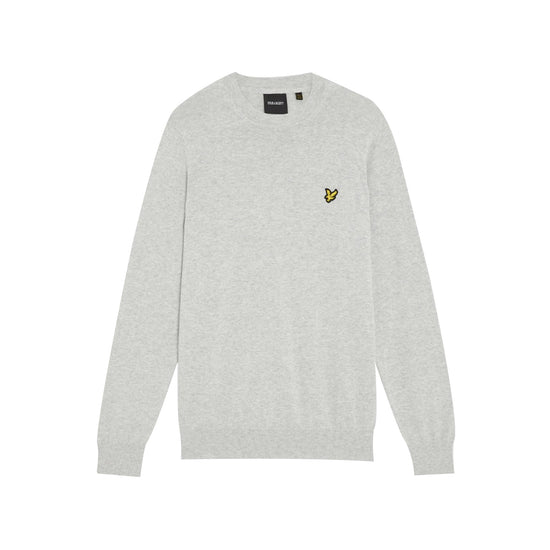 Maglione Uomo grigio chiaro con polsini a coste