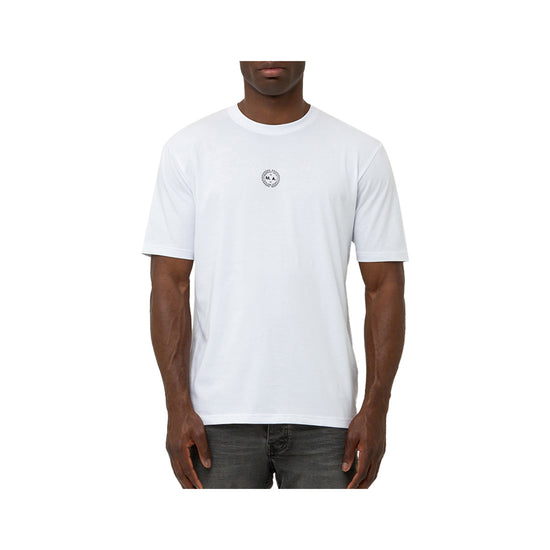 T-Shirt Uomo bianco con stampa Explore & Create