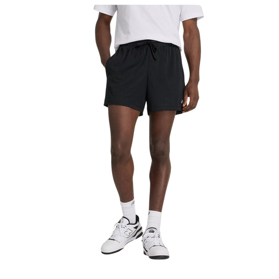 Shorts Uomo in mesh leggero Essentials Nero modello frontale