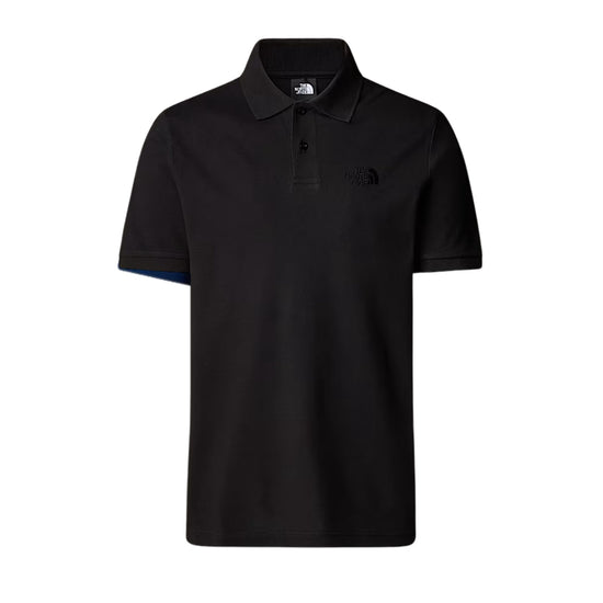 Polo Uomo in tinta unita Nero