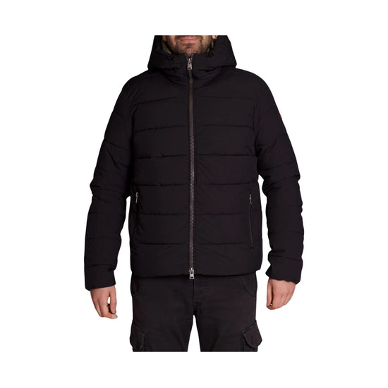 Piumino Uomo nero con zip centrale