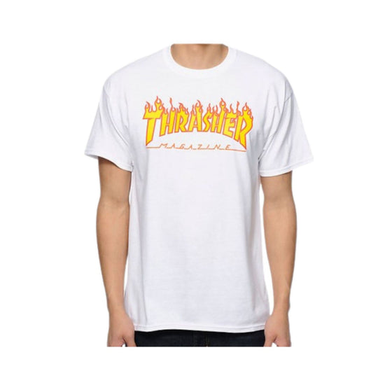 T-shirt con logo infuocato