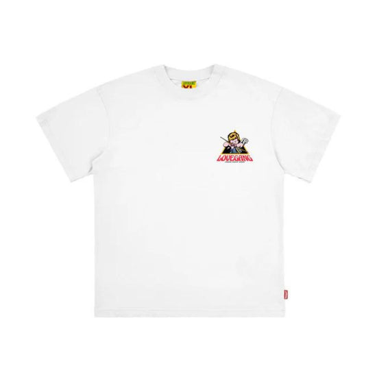T-shirt con maniche corte e cupido con logo sul petto e sul retro