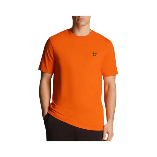 T-shirt Arancione Uomo con micro logo frontale e girocollo