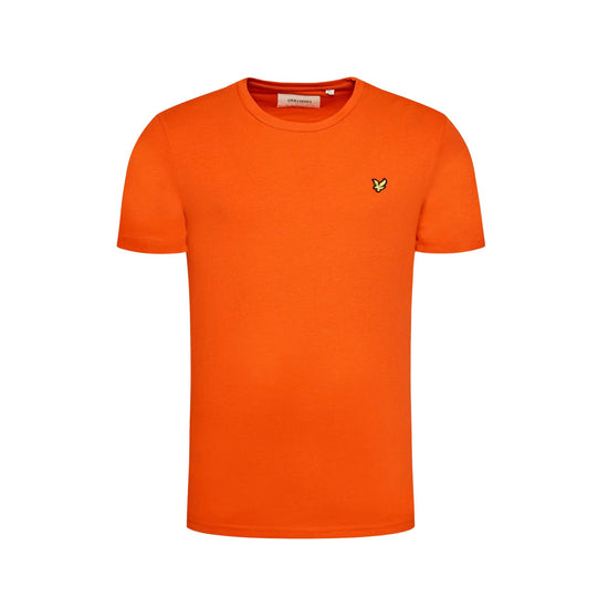 T-shirt Arancione Uomo con micro logo frontale e girocollo