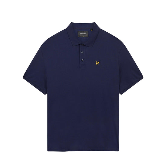 Polo Blu Uomo con micro logo frontale e vestibilità regular fit