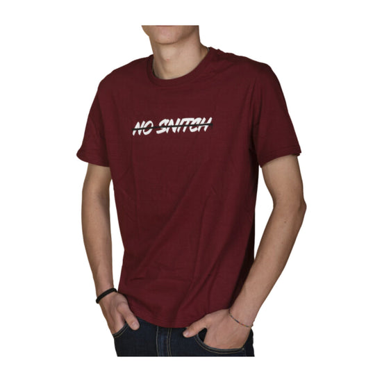 T-shirt Uomo Bordeaux realizzata interamente in cotone con stampa frontale