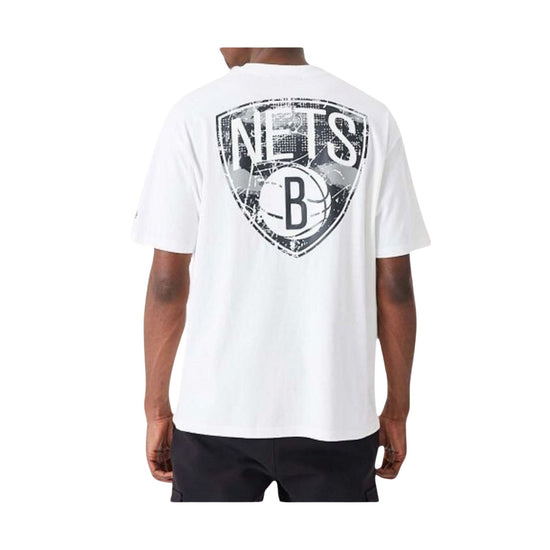 Retro T-shirt oversize con stampa sul petto e sul retro