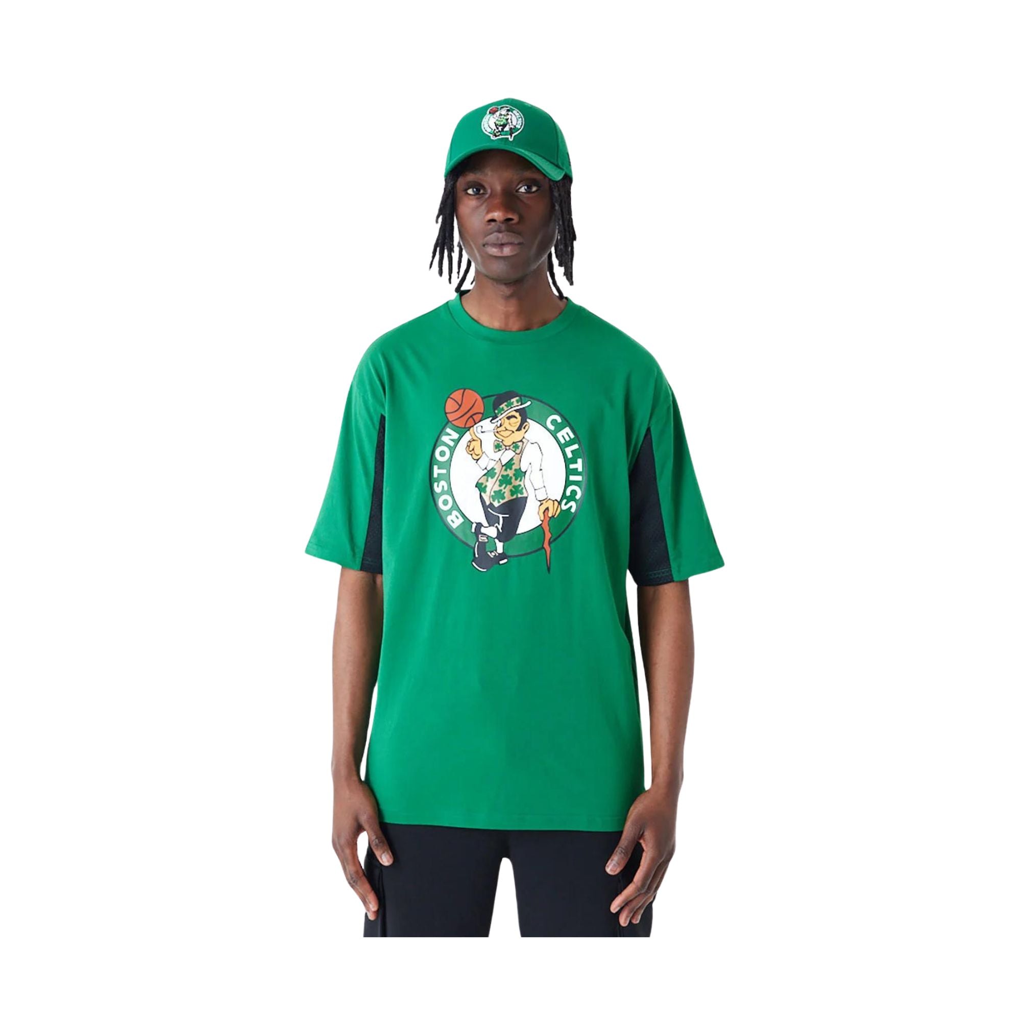 T-shirt con logo Boston Celtics sul davanti