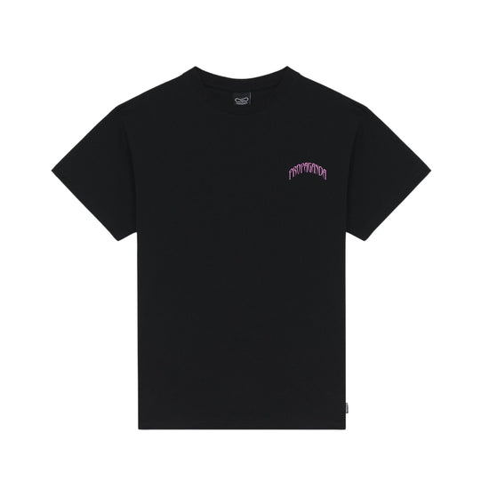 T-shirt Uomo nera con stampa triangolo pantera