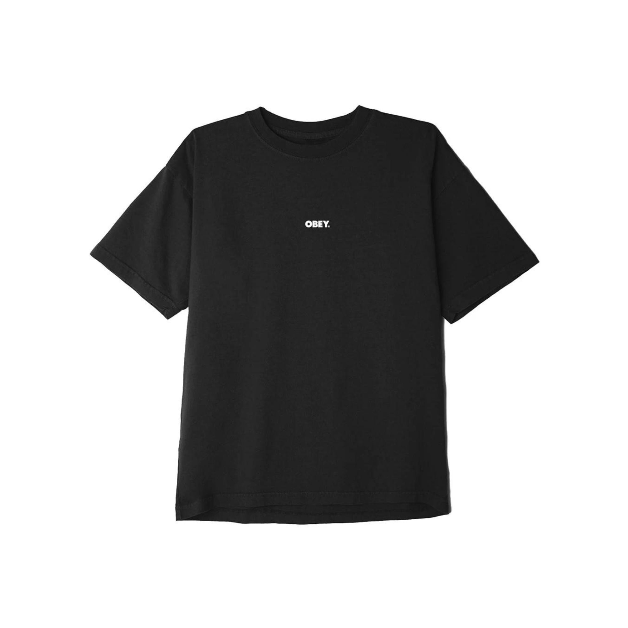 T-shirt Uomo Classic Bold scritta mini Nera Obey Maracanà