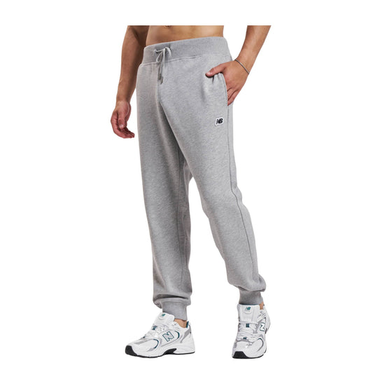Pantalone Uomo in misto cotone con logo applicato e elastico sul fondo