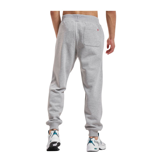 Pantalone Uomo in misto cotone con logo applicato e elastico sul fondo