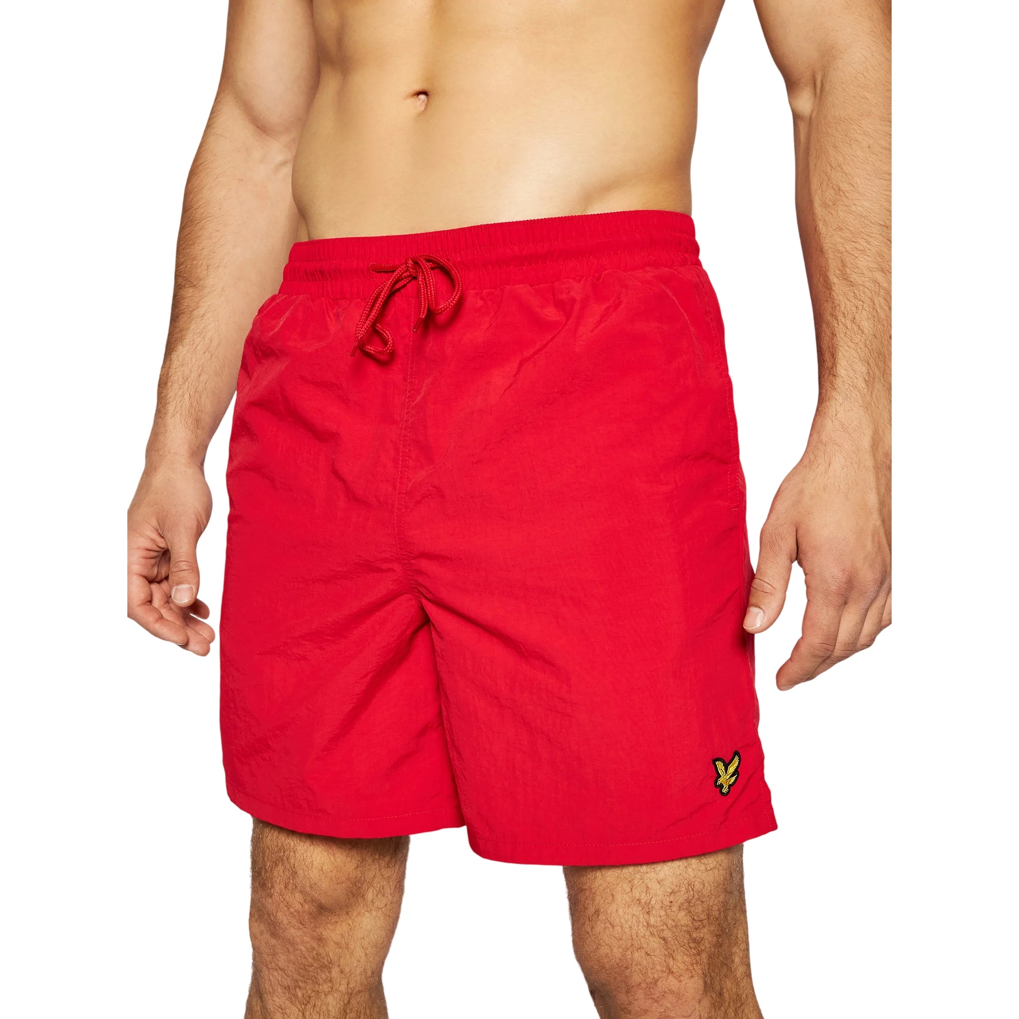 Costume Uomo Rosso, con patta posteriore e logo applicato