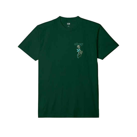 T-Shirt Uomo verde con stampa Spring Forth