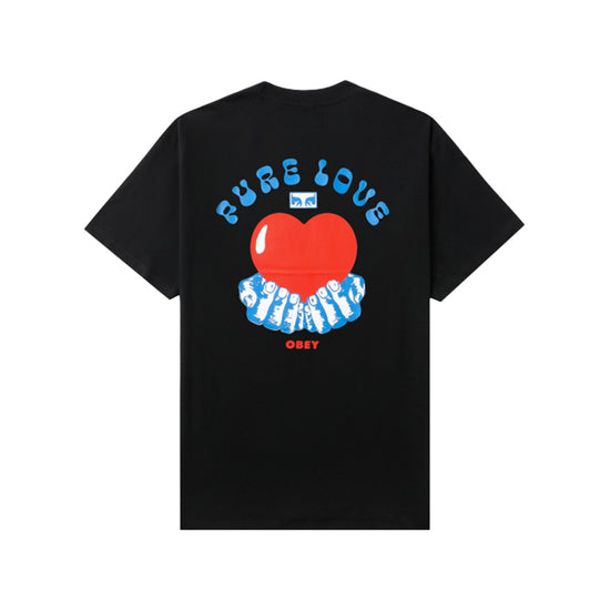 T-Shirt Uomo nera con stampa Pure Love