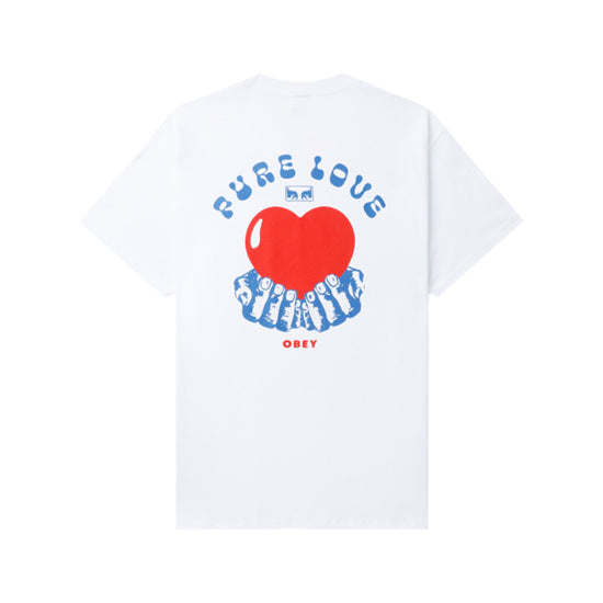 T-Shirt Uomo bianca con stampa Pure Love